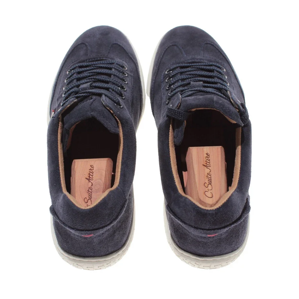 Piloti NWB Shift Lace Up Driving Sneakers Size 7 US in Midnight Blue Suede